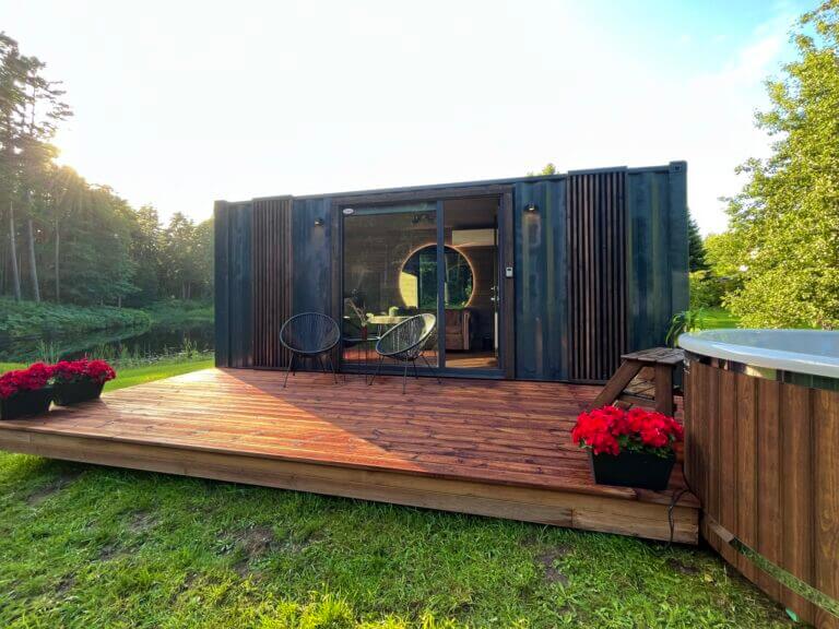 Nature-lodge-with-a-hottub-Reborn-Cabins