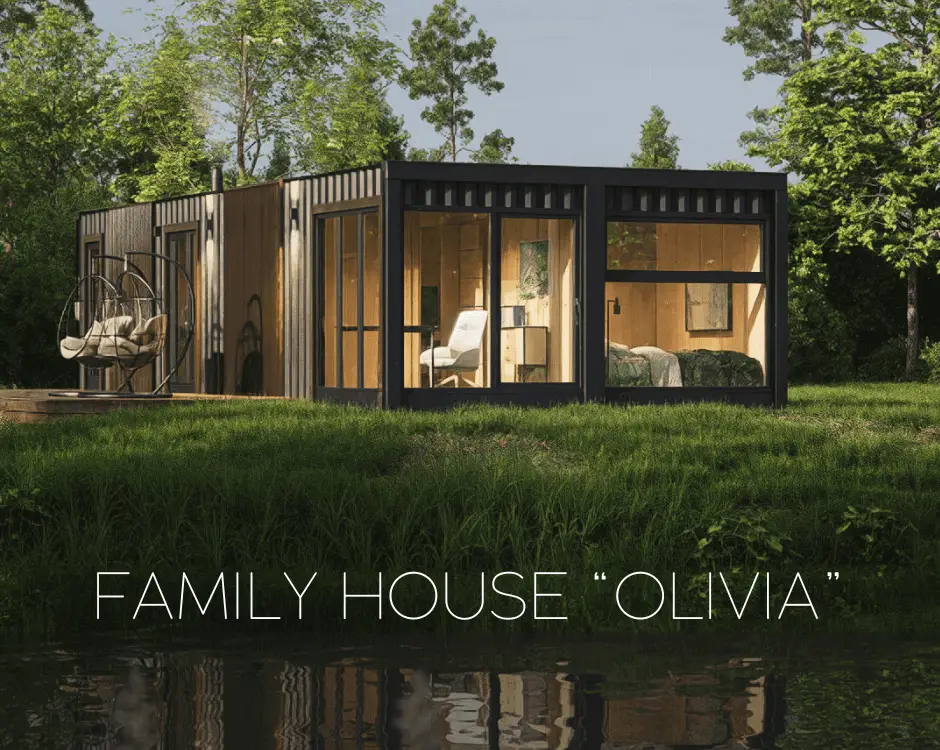 Dzīvojamās mājas projekts - Konteineru māja Olivia - Reborn Buildings